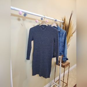 JACQUELINE de YONG Mock Neck Rib Knit Dress Sz. S